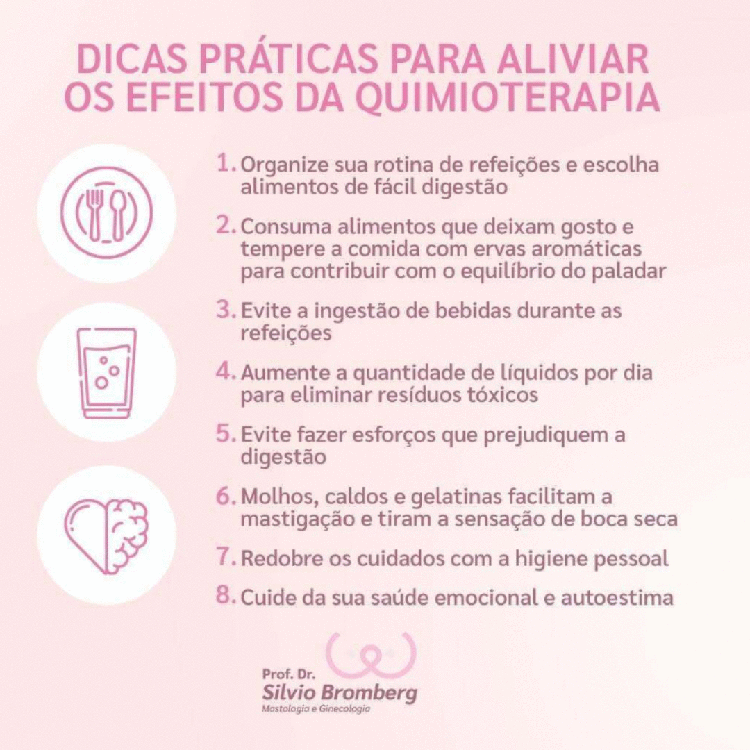 Dicas práticas para aliviar os efeitos da Quimioterapia