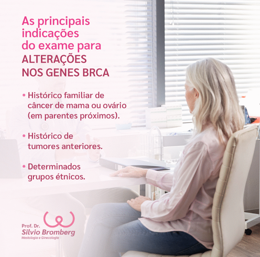 As principais indicações do exame para alterações nos Genes BRCA