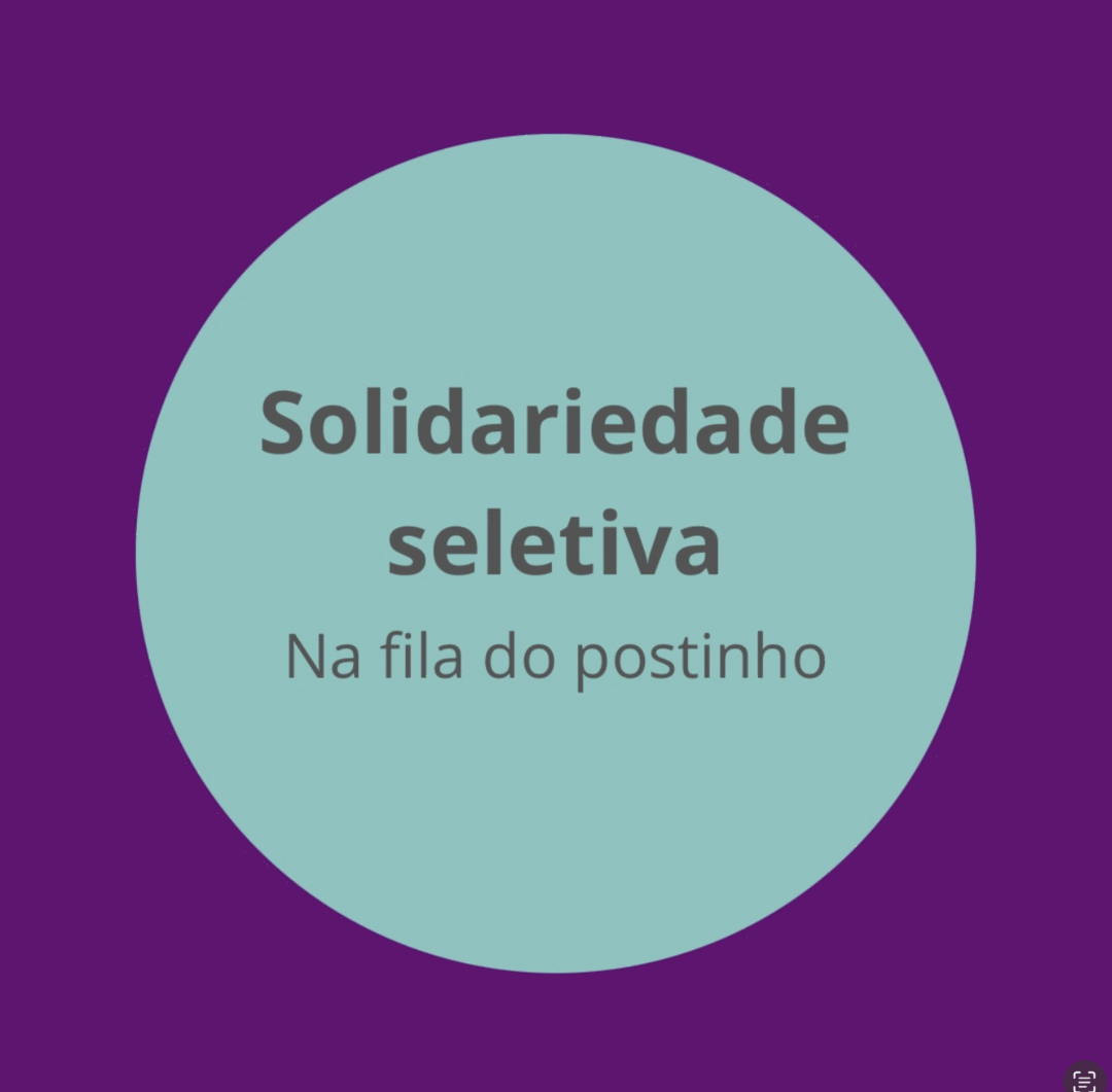 Solidariedade seletiva - na fila do postinho